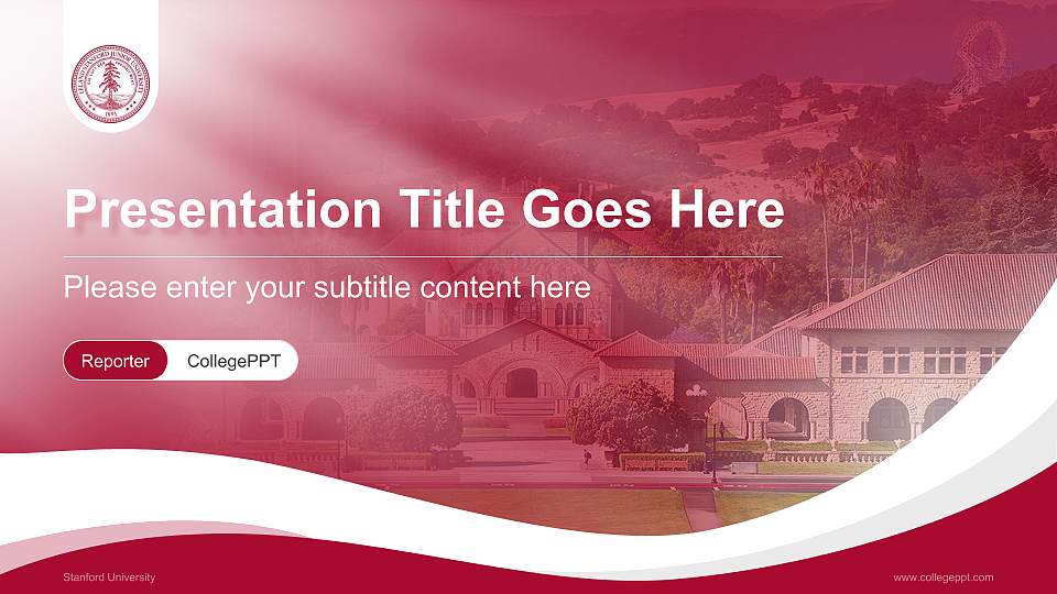 Stanford University Lecture Sharing and Networking Event PPT Template16:9 ratio PPT effect preview image