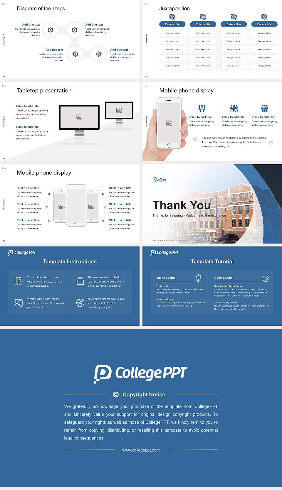 Stratford University Competition/Entrepreneurship Contest PPT Template16:9 ratio PPT effect preview image9