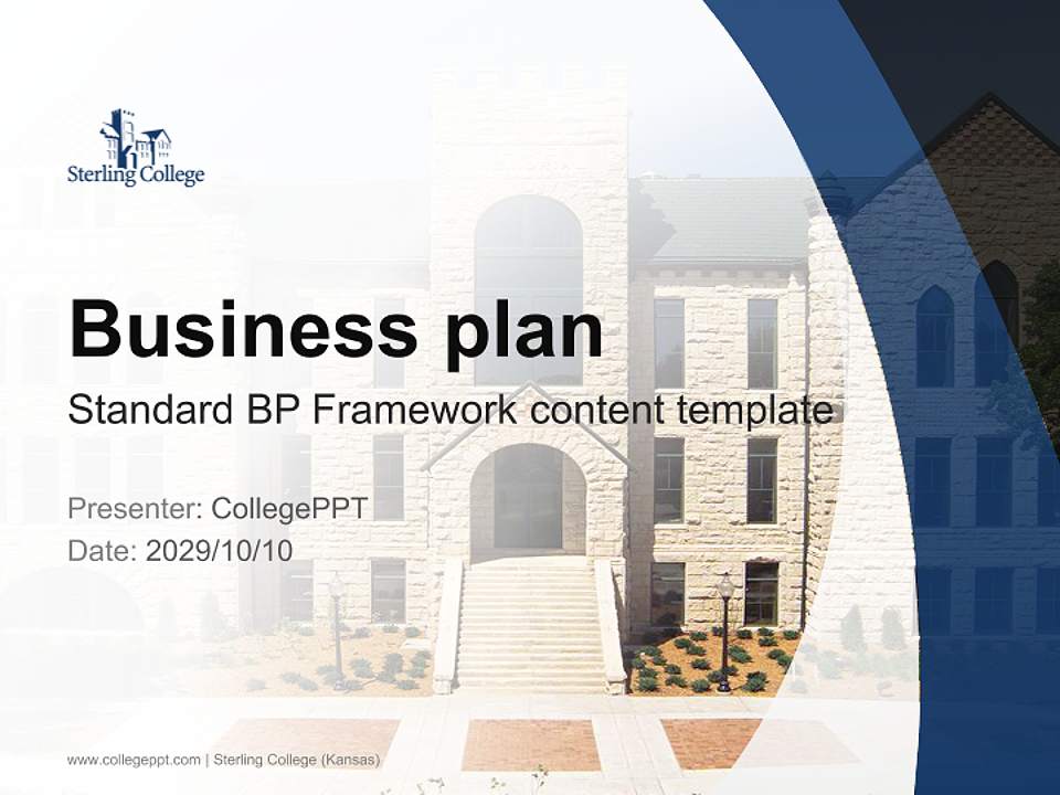 Sterling College (Kansas) Competition/Entrepreneurship Contest PPT Template4:3 ratio PPT effect preview image9