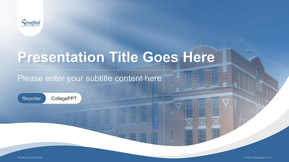 Stratford University Lecture Sharing and Networking Event PPT Template16:9 ratio PPT effect preview image