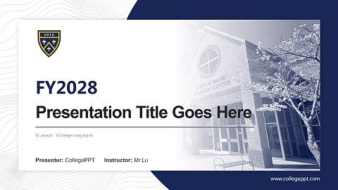 St. Joseph’S College-Long Island Academic Presentation/Research Findings Report PPT Template