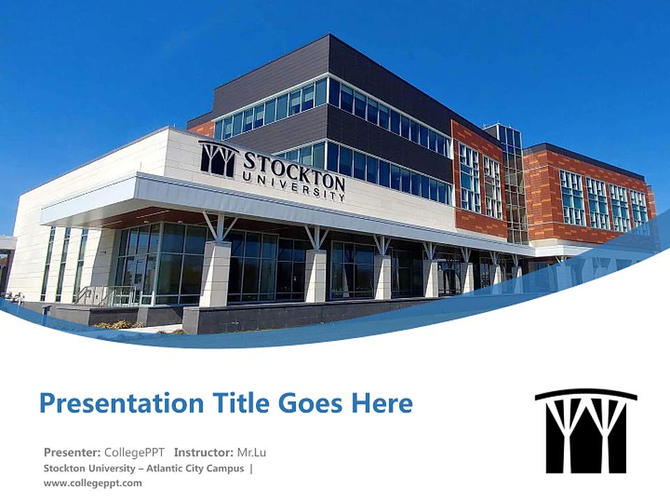 Stockton University – Atlantic City Campus Course/Courseware Creation PPT Template4:3 ratio PPT effect preview image5