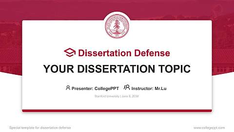 Stanford University Graduation Thesis Defense PPT Template