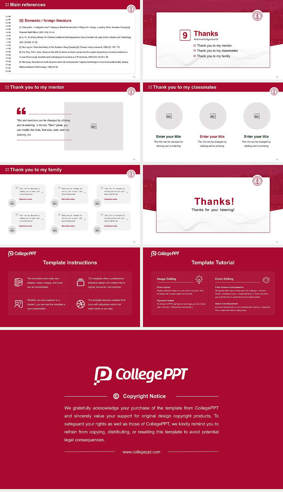 Stanford University Graduation Thesis Defense PPT Template16:9 ratio PPT effect preview image7