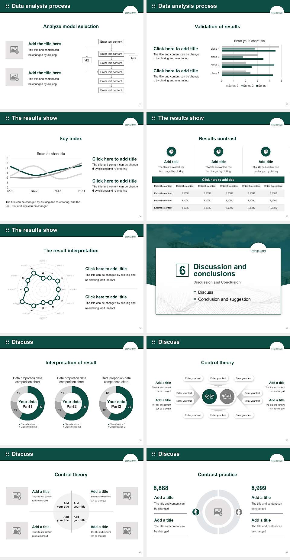 Stevenson University Graduation Thesis Defense PPT Template4:3 ratio PPT effect preview image5