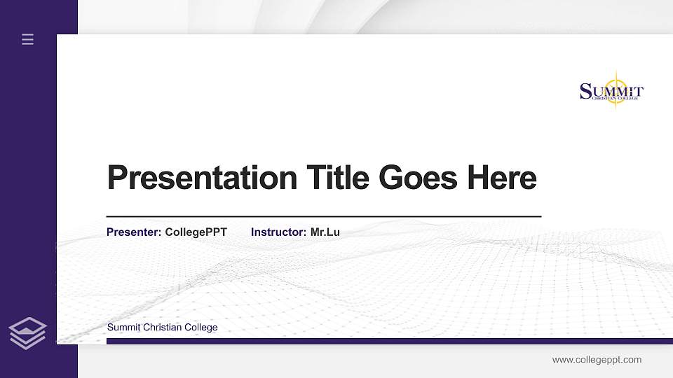 Summit Christian College Thesis Proposal/Graduation Defense PPT Template16:9 ratio PPT effect preview image