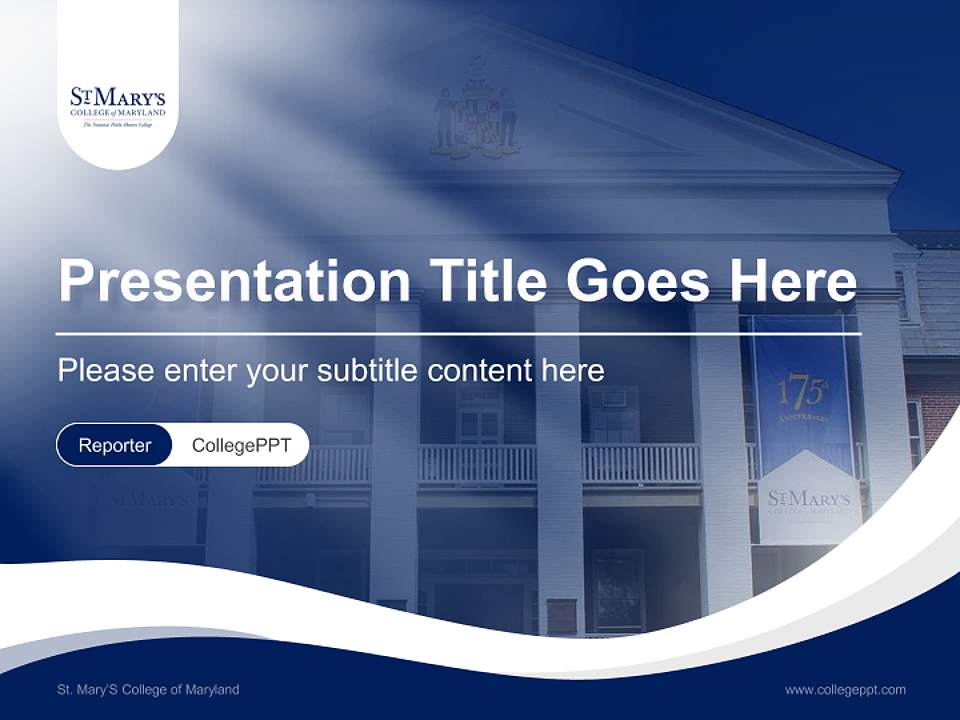 St. Mary’S College of Maryland Lecture Sharing and Networking Event PPT Template4:3 ratio PPT effect preview image4