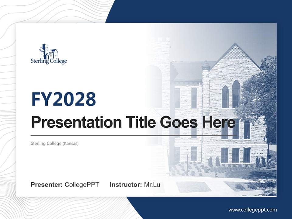 Sterling College (Kansas) Academic Presentation/Research Findings Report PPT Template4:3 ratio PPT effect preview image5