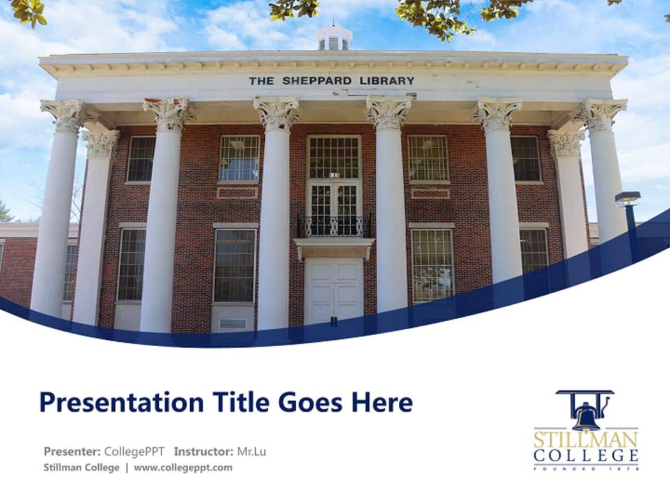 Stillman College Course/Courseware Creation PPT Template4:3 ratio PPT effect preview image5