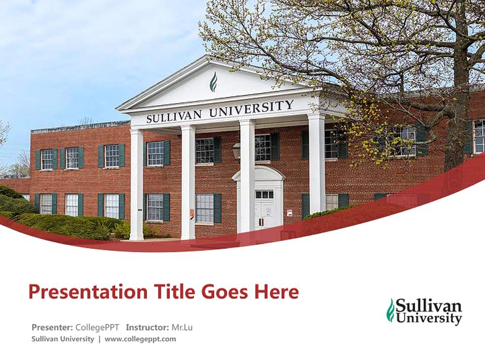 Sullivan University Course/Courseware Creation PPT Template4:3 ratio PPT effect preview image5