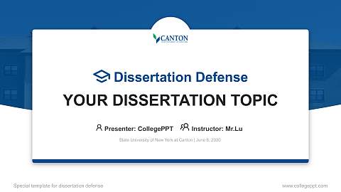 State University of New York at Canton Graduation Thesis Defense PPT Template