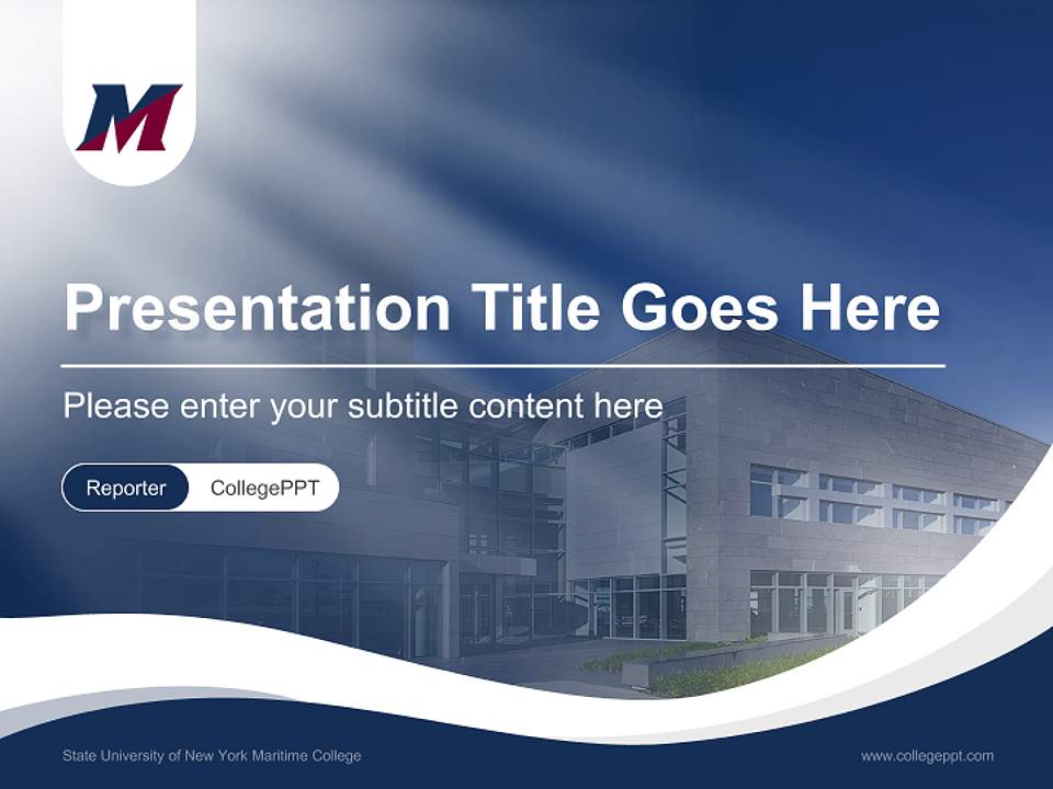 State University of New York Maritime College Lecture Sharing and Networking Event PPT Template4:3 ratio PPT effect preview image4