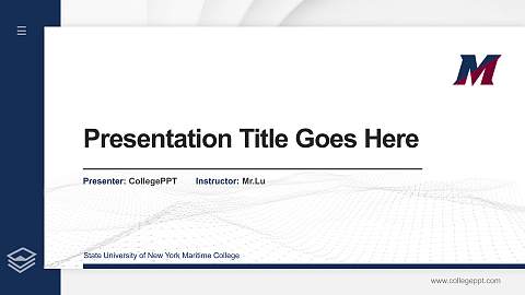State University of New York Maritime College Thesis Proposal/Graduation Defense PPT Template