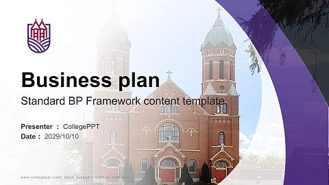 Saint Joseph’s College (Indiana) Competition/Entrepreneurship Contest PPT Template