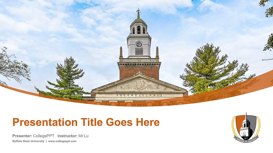 Buffalo State University Course/Courseware Creation PPT Template16:9 ratio PPT effect preview image