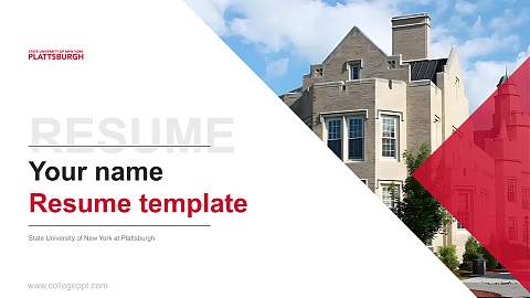 State University of New York at Plattsburgh Resume PPT Template