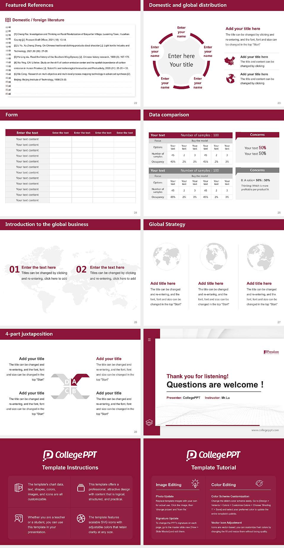 State University of New York at Potsdam Thesis Proposal/Graduation Defense PPT Template4:3 ratio PPT effect preview image4