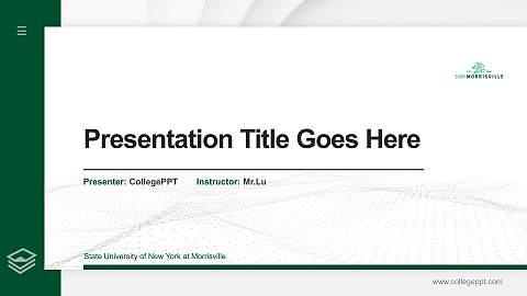 State University of New York at Morrisville Thesis Proposal/Graduation Defense PPT Template
