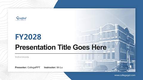 Stratford University Academic Presentation/Research Findings Report PPT Template