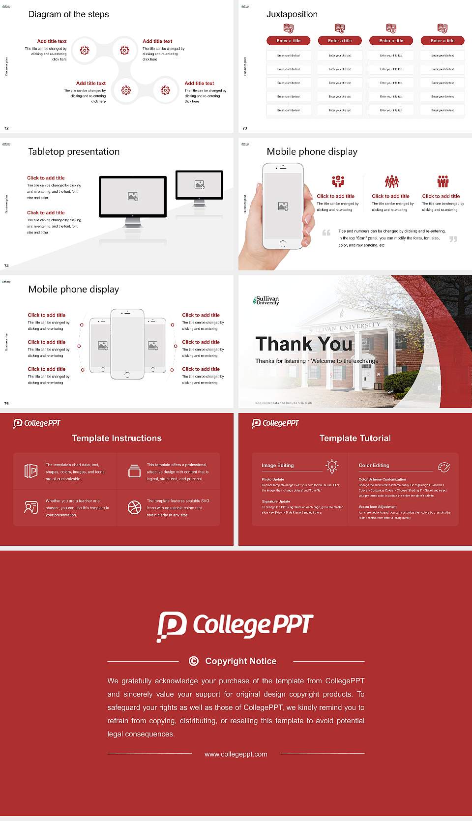 Sullivan University Competition/Entrepreneurship Contest PPT Template16:9 ratio PPT effect preview image9