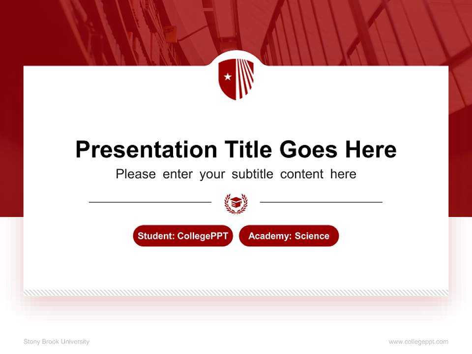 Stony Brook University National Scholarship Defense PPT Template4:3 ratio PPT effect preview image4