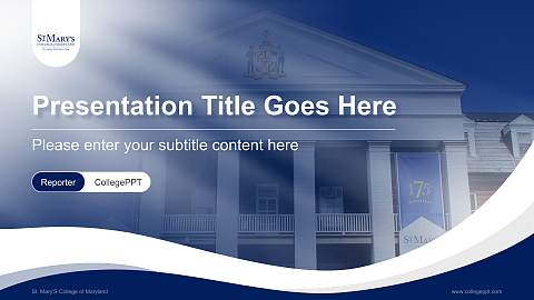 St. Mary’S College of Maryland Lecture Sharing and Networking Event PPT Template