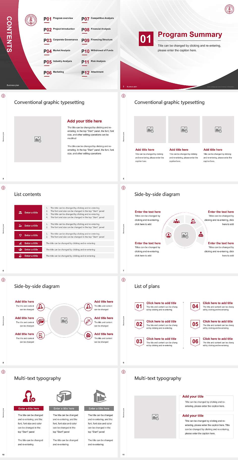 Stanford University Competition/Entrepreneurship Contest PPT Template4:3 ratio PPT effect preview image2