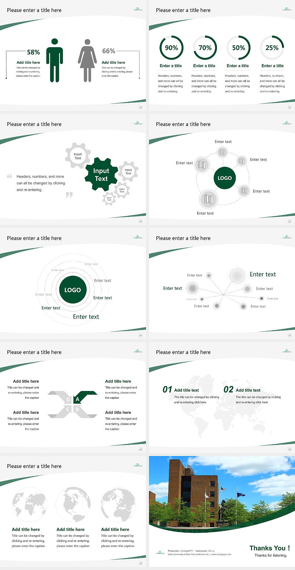 State University of New York at Morrisville Course/Courseware Creation PPT Template4:3 ratio PPT effect preview image4