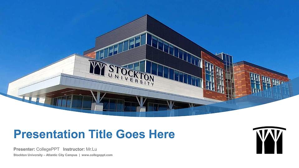 Stockton University – Atlantic City Campus Course/Courseware Creation PPT Template16:9 ratio PPT effect preview image