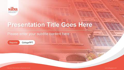 Stevens-The Institute of Business & Arts Lecture Sharing and Networking Event PPT Template