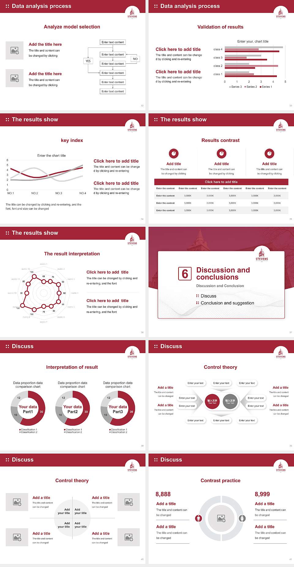 Stevens Institute of Technology Graduation Thesis Defense PPT Template4:3 ratio PPT effect preview image5