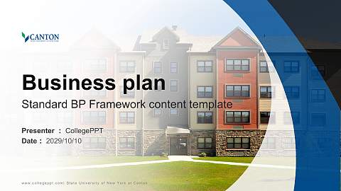 State University of New York at Canton Competition/Entrepreneurship Contest PPT Template