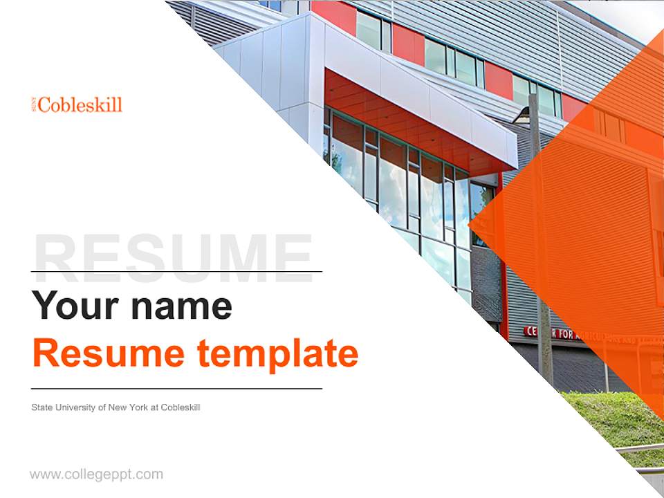 State University of New York at Cobleskill Resume PPT Template4:3 ratio PPT effect preview image5