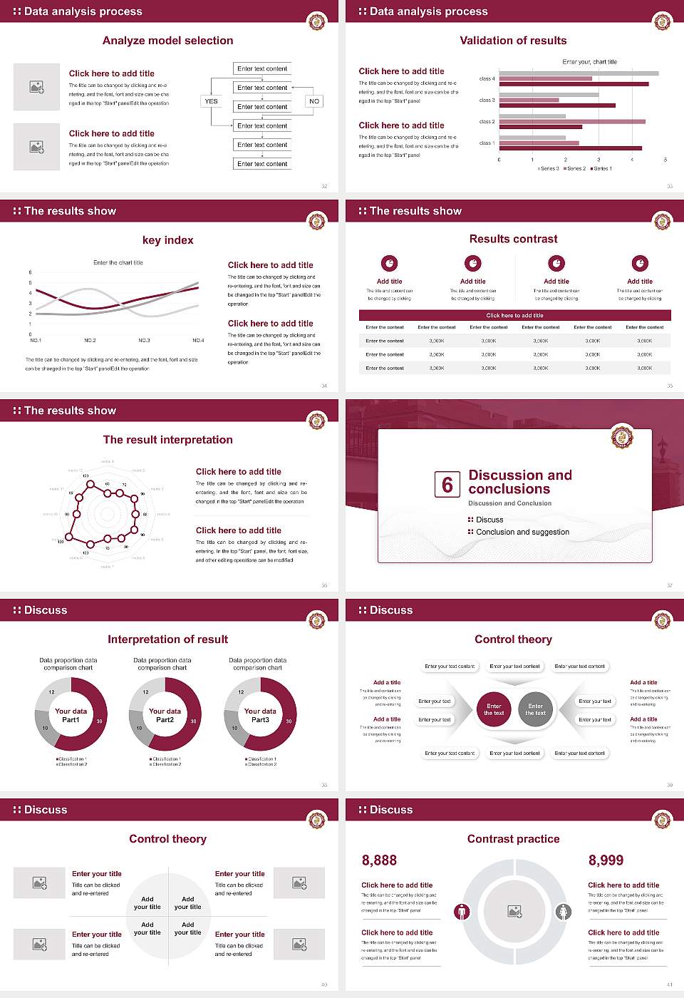 Stephens College Graduation Thesis Defense PPT Template16:9 ratio PPT effect preview image5