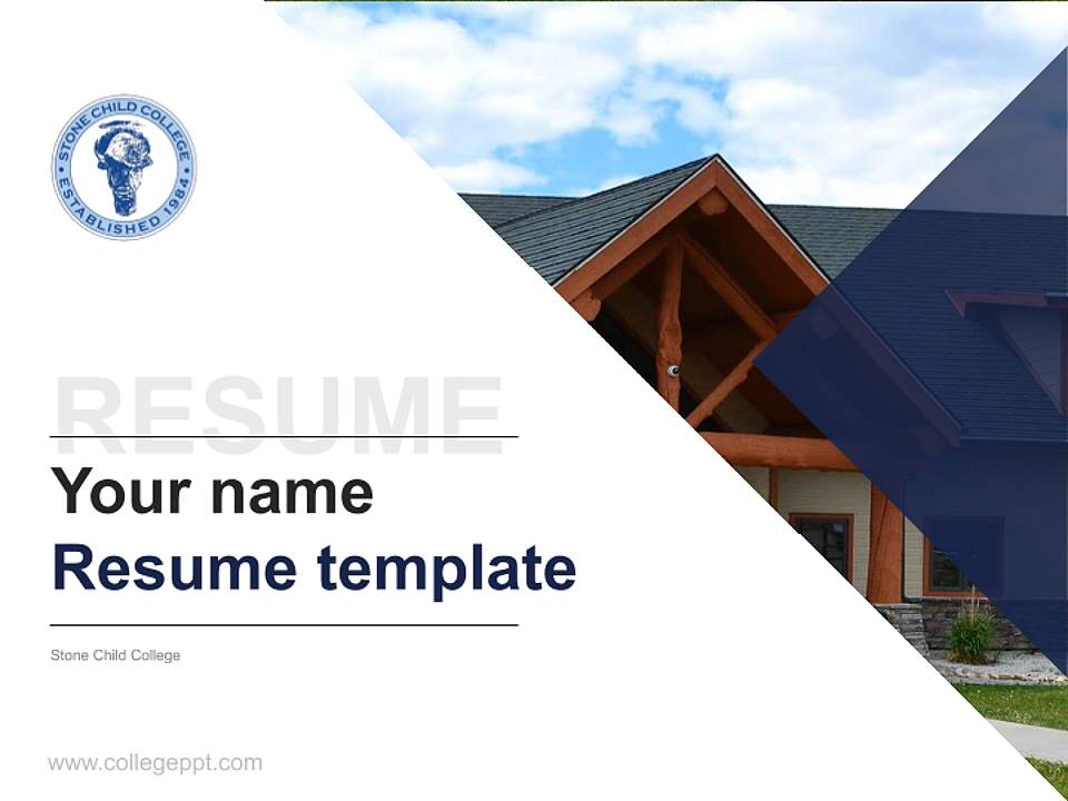 Stone Child College Resume PPT Template4:3 ratio PPT effect preview image5