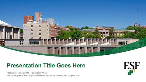 State University of New York College of Environmental Science and Forestry Course/Courseware Creation PPT Template