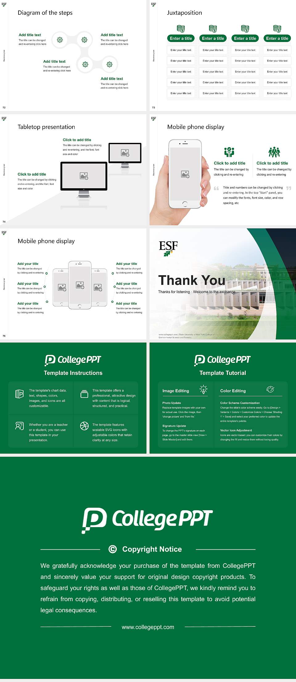 State University of New York College of Environmental Science and Forestry Competition/Entrepreneurship Contest PPT Template4:3 ratio PPT effect preview image9