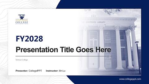 Stillman College Academic Presentation/Research Findings Report PPT Template