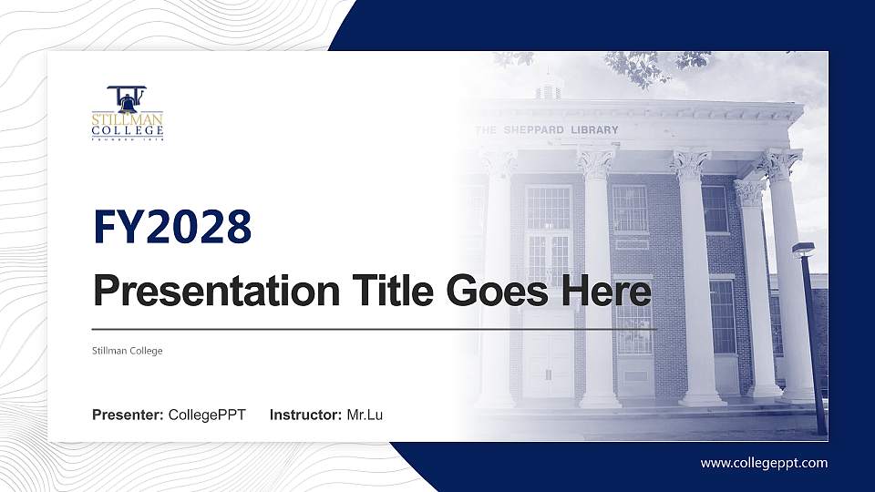 Stillman College Academic Presentation/Research Findings Report PPT Template16:9 ratio PPT effect preview image