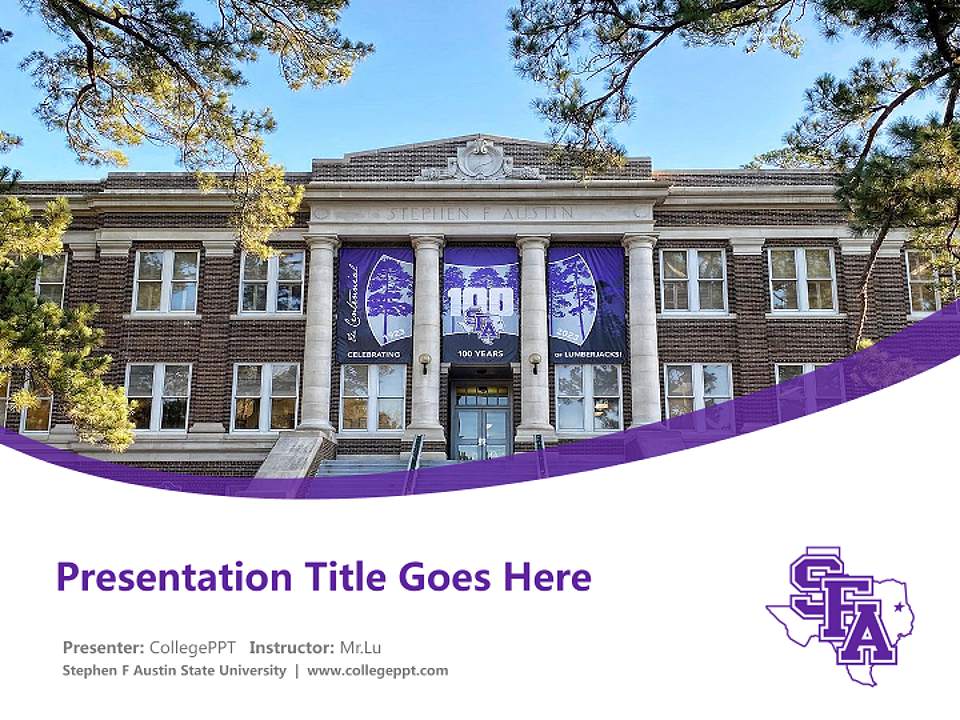 Stephen F Austin State University Course/Courseware Creation PPT Template4:3 ratio PPT effect preview image5