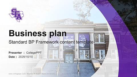 Stephen F Austin State University Competition/Entrepreneurship Contest PPT Template