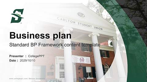 Stetson University Competition/Entrepreneurship Contest PPT Template