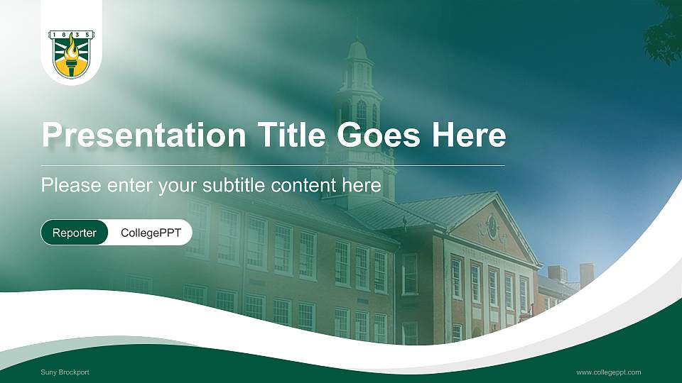 Suny Brockport Lecture Sharing and Networking Event PPT Template16:9 ratio PPT effect preview image