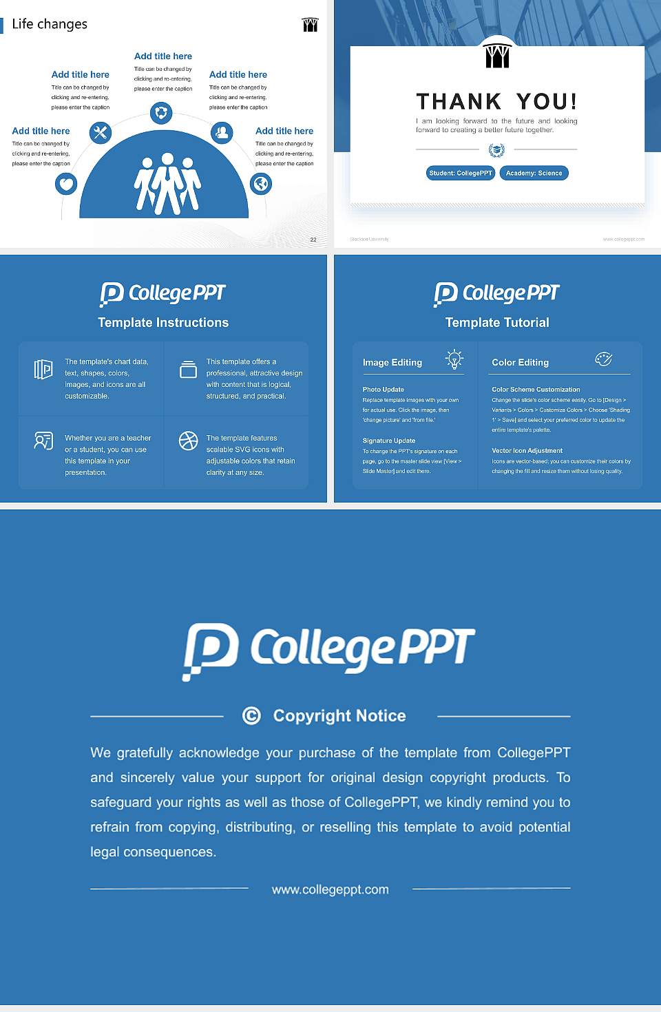 Stockton University National Scholarship Defense PPT Template4:3 ratio PPT effect preview image4
