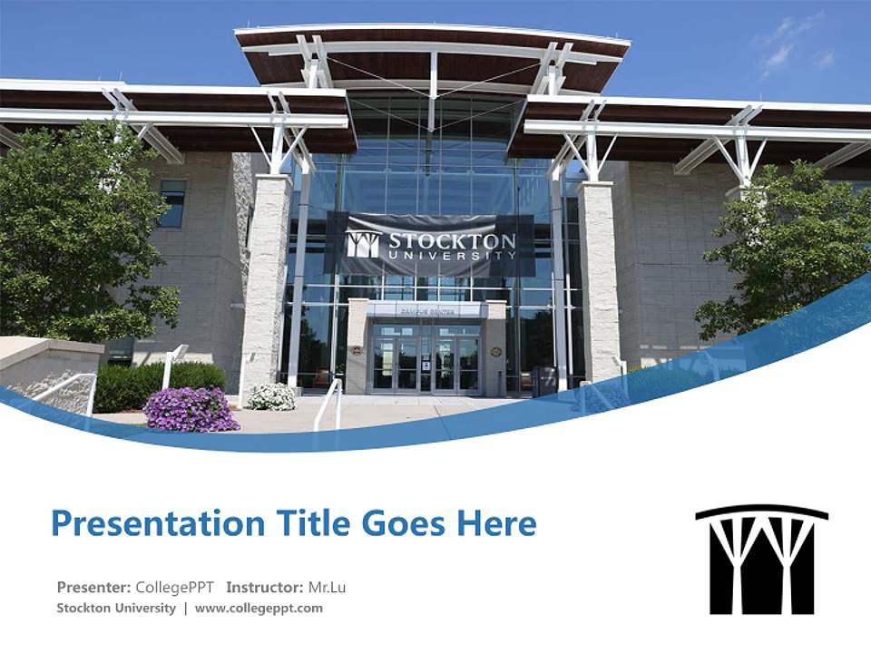 Stockton University Course/Courseware Creation PPT Template4:3 ratio PPT effect preview image5