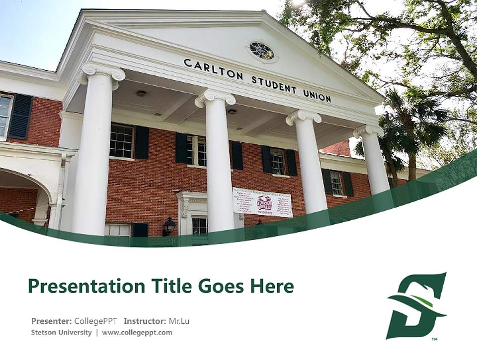Stetson University Course/Courseware Creation PPT Template4:3 ratio PPT effect preview image5