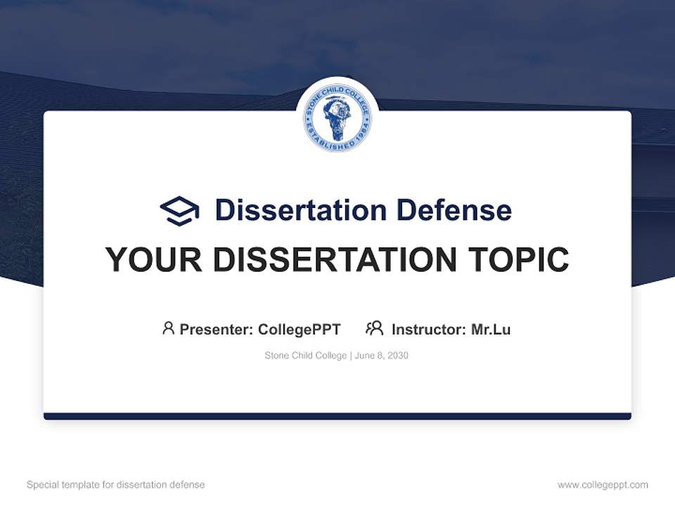Stone Child College Graduation Thesis Defense PPT Template4:3 ratio PPT effect preview image7