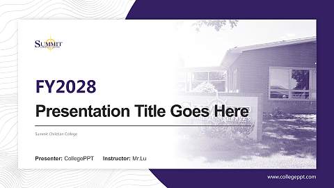 Summit Christian College Academic Presentation/Research Findings Report PPT Template