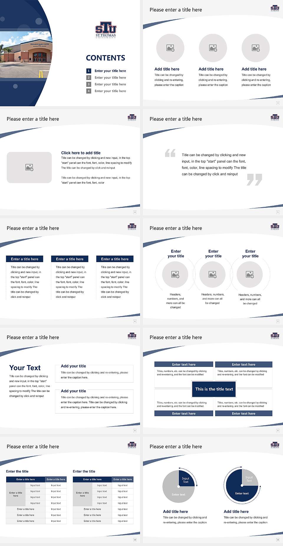 St. Thomas University (Florida) Course/Courseware Creation PPT Template4:3 ratio PPT effect preview image2