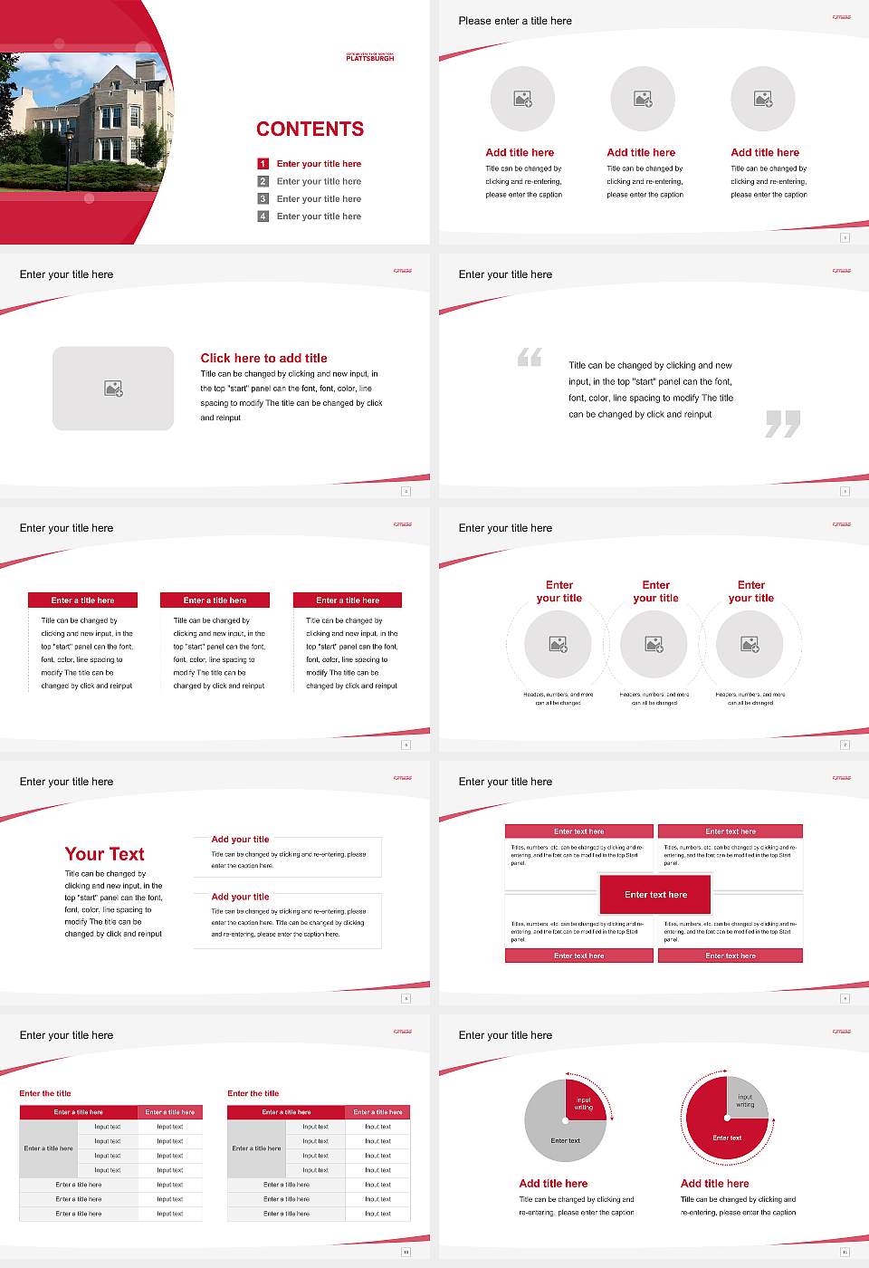 State University of New York at Plattsburgh Course/Courseware Creation PPT Template16:9 ratio PPT effect preview image2
